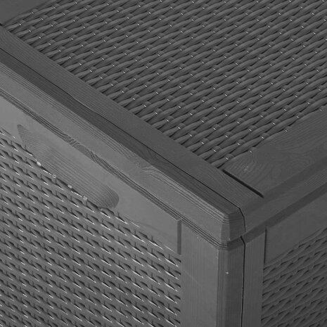 Tuinbox 180 L PP rattan zwart 9