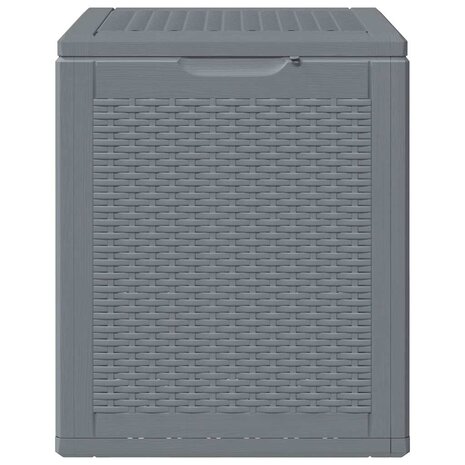 Tuinbox 90 L PP rattan grijs 3