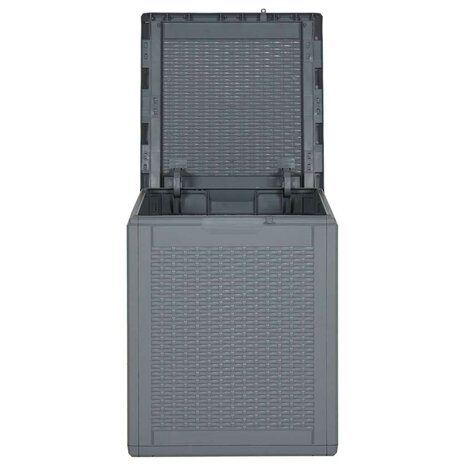 Tuinbox 90 L PP rattan grijs 5
