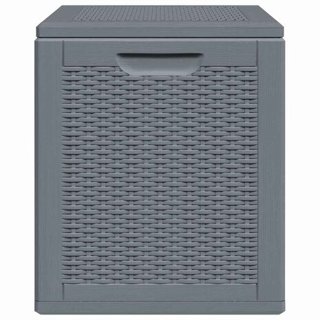 Tuinbox 90 L PP rattan grijs 6