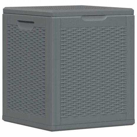 Tuinbox 90 L PP rattan grijs 7