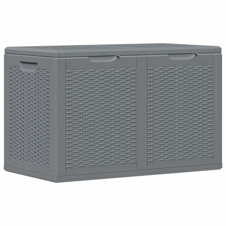 Tuinbox 180 L PP rattan grijs 2