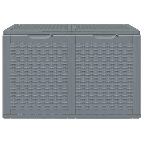 Tuinbox 180 L PP rattan grijs 3
