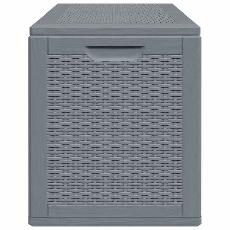 Tuinbox 180 L PP rattan grijs 6