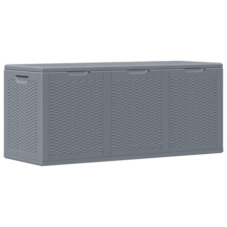 Tuinbox 270 L PP rattan grijs 2