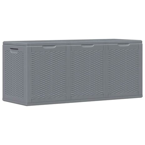 Tuinbox 270 L PP rattan grijs 7
