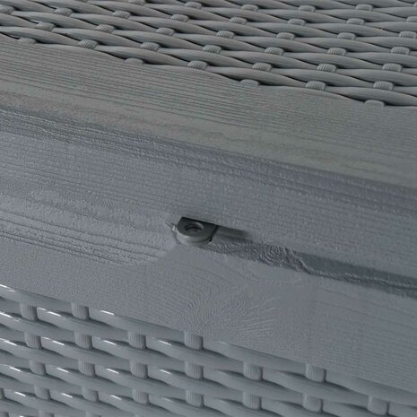 Tuinbox 270 L PP rattan grijs 9