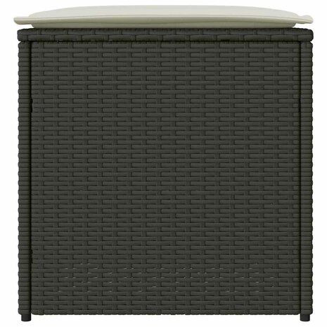Kussenbox met opslag Zwart 50 x 50 x 50 cm poly rattan 6