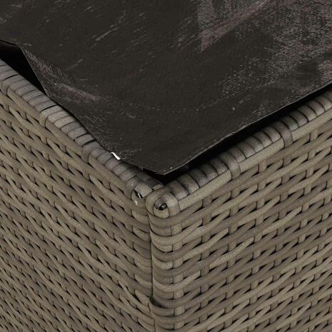 Kussenbox met opslag Grijs 50 x 50 x 50 cm poly rattan 9
