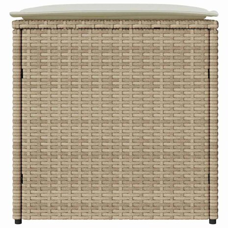 Kussenbox met opslag Beige 50 x 50 x 50 cm poly rattan 6