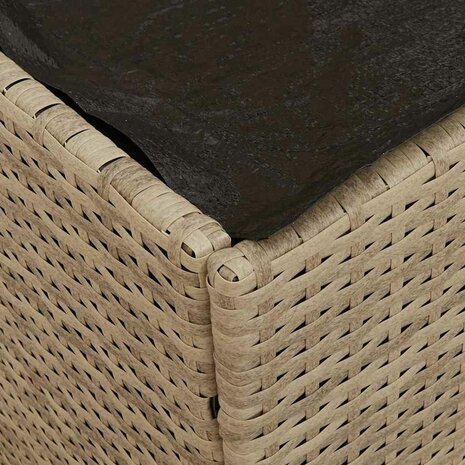 Kussenbox met opslag Beige 50 x 50 x 50 cm poly rattan 9