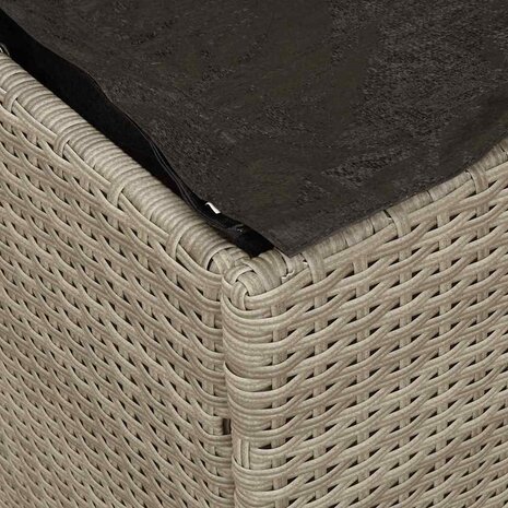 Kussenbox met opslag Lichtgrijs 50 x 50 x 50 cm poly rattan 9