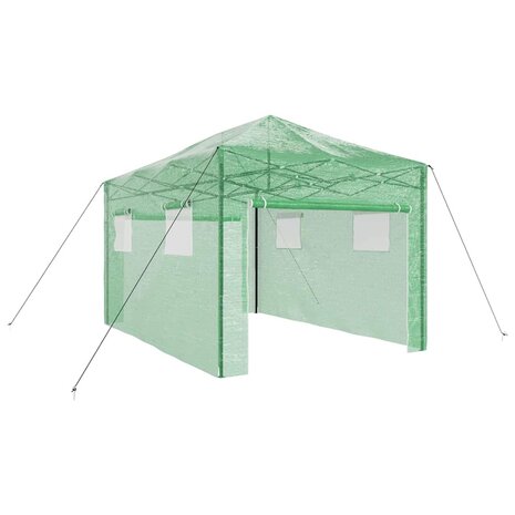 Kas met dak Groen 290 x 430 x 315 cm Staal 2