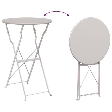 Bistrotafel Beige Ø50x71 cm Poedercoating staal 9