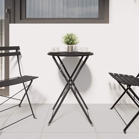 Bistrotafel Antraciet Ø50x71 cm Poedercoating staal 3