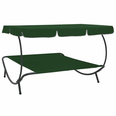 Loungebed met luifel groen 4