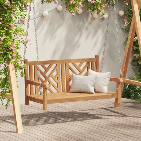 Schommelbank Anders Bruin 114 x 60 x 64 cm Massief teakhout 1