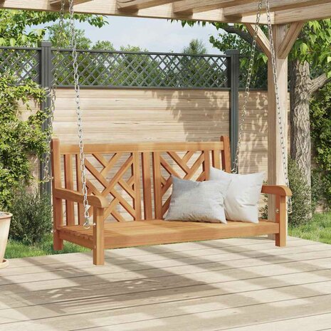 Schommelbank Anders Bruin 114 x 60 x 64 cm Massief teakhout 3