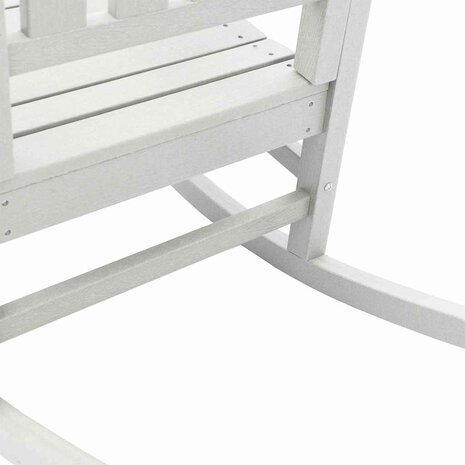 Tuin Schommelstoel 2 pcs Wit 70 x 92 x 108cm Kunststof 8