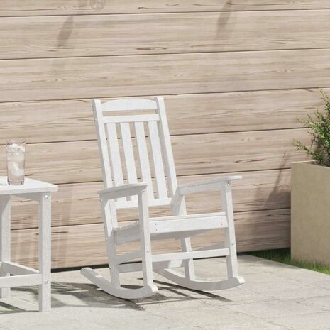 Tuin Schommelstoel Wit 70 x 92 x 108cm HDPE 1