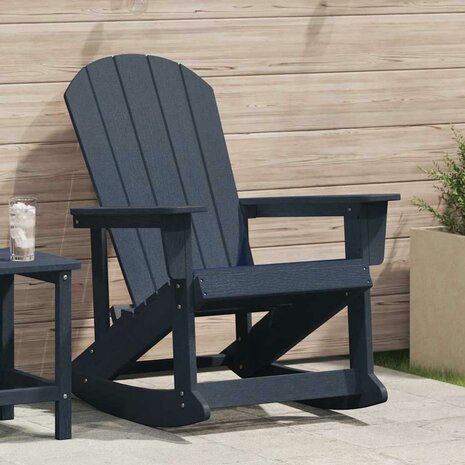 Adirondack Schommelstoel Marineblauw 73.5 x 92 x 90cm Kunststof 1
