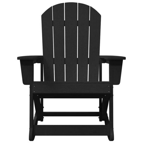 Adirondack Schommelstoel Zwart 73.5 x 92 x 90cm HDPE 4