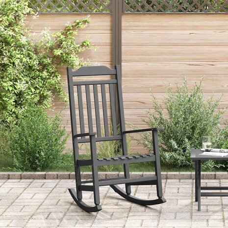 Schommelstoel Zwart 65 x 84 x 114 cm Polyetheen 1