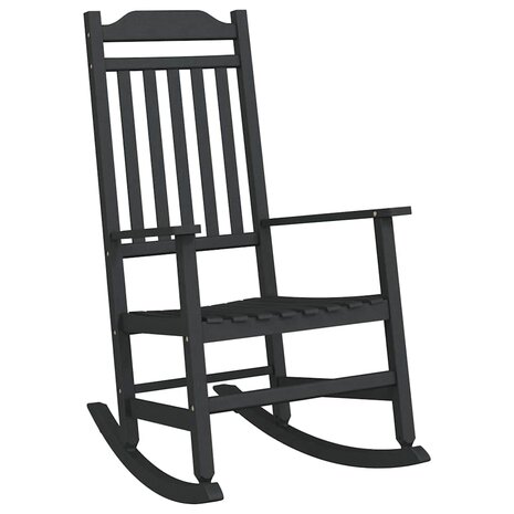 Schommelstoel Zwart 65 x 84 x 114 cm Polyetheen 2
