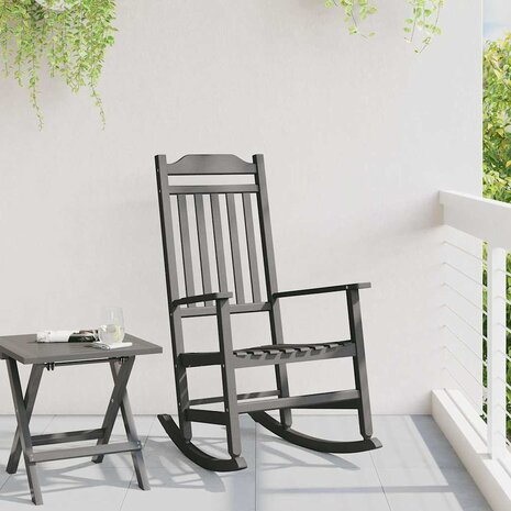 Schommelstoel Zwart 65 x 84 x 114 cm Polyetheen 3