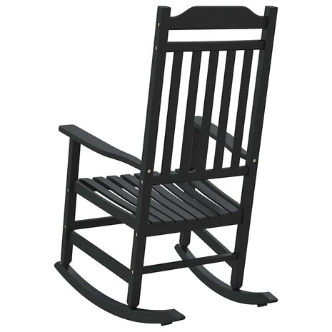 Schommelstoel Zwart 65 x 84 x 114 cm Polyetheen 6