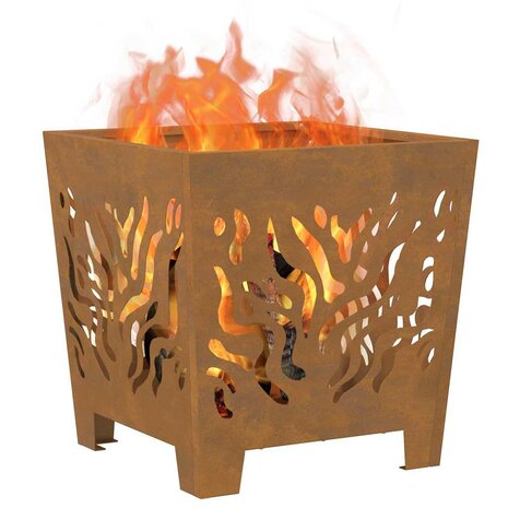 Vuurkorf Bruin 40 x 40 x 40 cm Cortenstaal 3