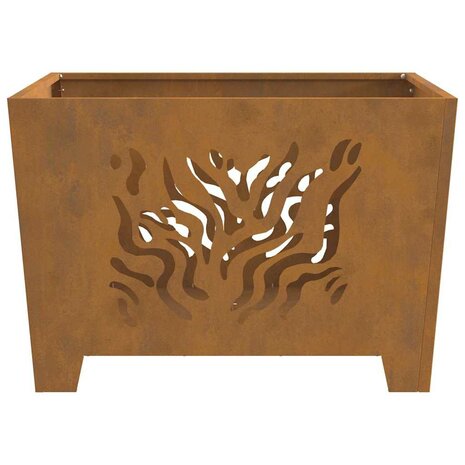 Vuurkorf Bruin 60 x 60 x 40 cm Cortenstaal 6