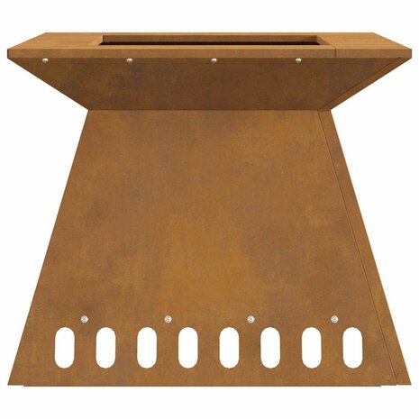 Vuurkorf Bruin 48 x 48 x 40 cm Cortenstaal 6