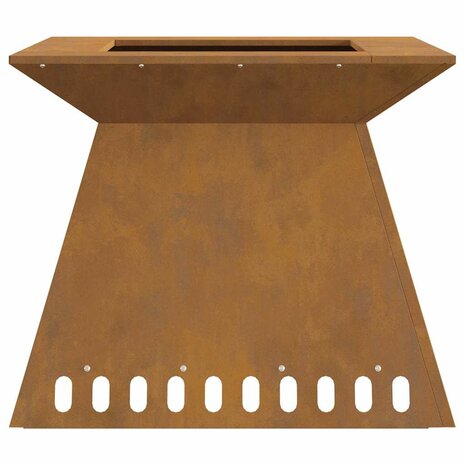 Vuurkorf Bruin 60 x 60 x 50 cm Cortenstaal 6