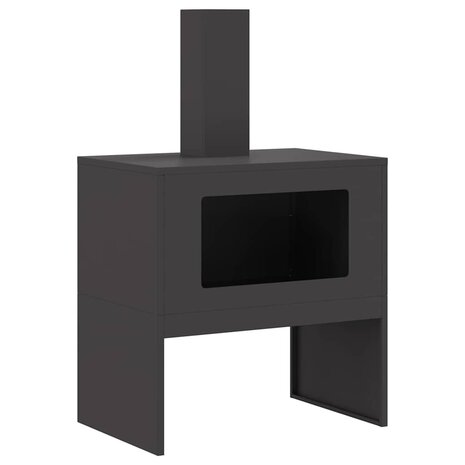 Vuurkorf Zwart 60 x 40 x 96 cm Koudgewalst staal 2