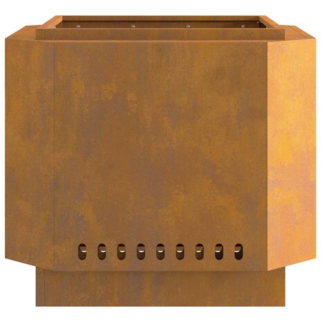 Vuurkorf Bruin 58 x 58 x 51 cm Cortenstaal 6