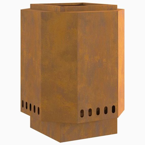 Vuurkorf Bruin 38 x 38 x 51 cm Cortenstaal 2
