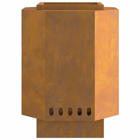 Vuurkorf Bruin 38 x 38 x 51 cm Cortenstaal 6