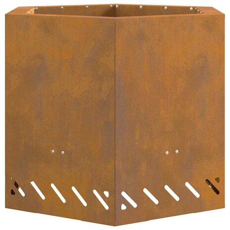 Vuurkorf Bruin 58 x 58 x 51 cm Cortenstaal 2