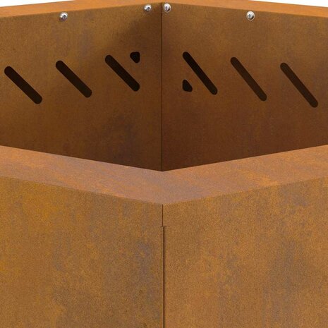 Vuurkorf Bruin 58 x 58 x 51 cm Cortenstaal 9