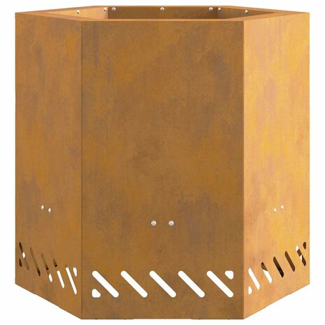 Vuurkorf Bruin 48 x 48 x 51 cm Cortenstaal 6