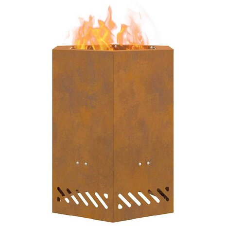 Vuurkorf Bruin 38 x 38 x 51 cm Cortenstaal 3