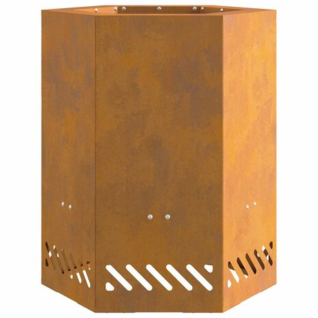Vuurkorf Bruin 38 x 38 x 51 cm Cortenstaal 6