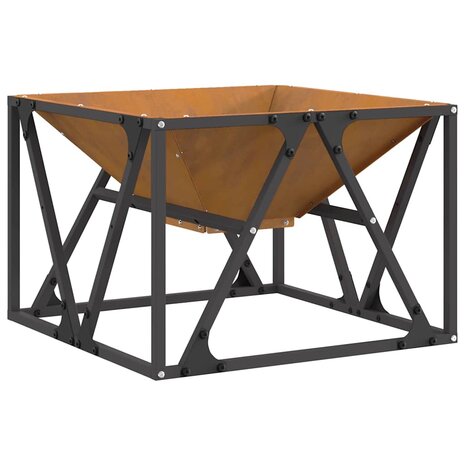 Vuurkorf Bruin 50 x 50 x 35 cm Cortenstaal 2