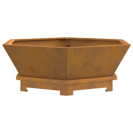 Vuurkorf Bruin 75 x 75 x 28 cm Cortenstaal 2