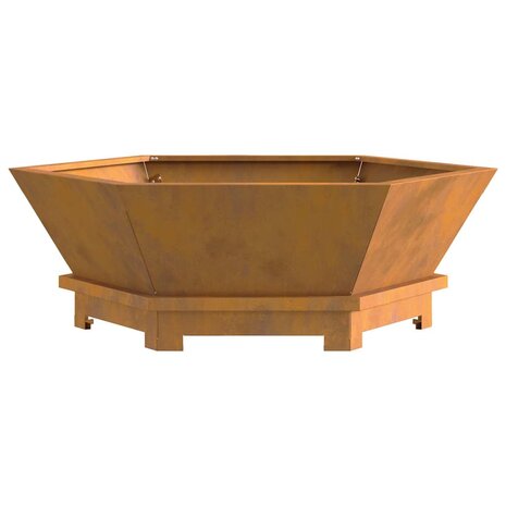 Vuurkorf Bruin 75 x 75 x 28 cm Cortenstaal 6