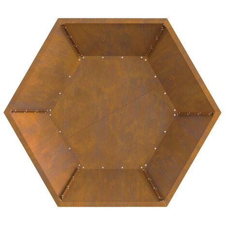 Vuurkorf Bruin 100 x 100 x 28 cm Cortenstaal 8