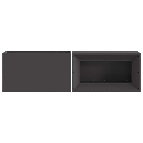 Vuurkorf Zwart 160 x 45 x 35 cm Koudgewalst staal 6