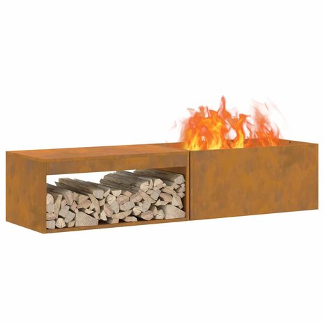 Vuurkorf Bruin 160 x 45 x 35 cm Cortenstaal 3