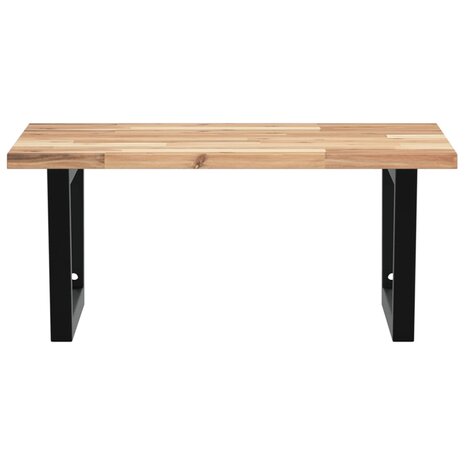 Badkamer wandschap staal en massief acaciahout 4